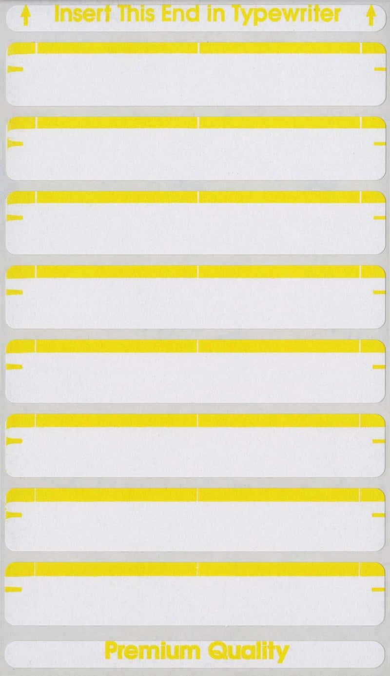 Maco Yellow File Folder Labels, 9/16 x 3-7/16 Inches, 248 Per Box (FF-L3) - Image 1